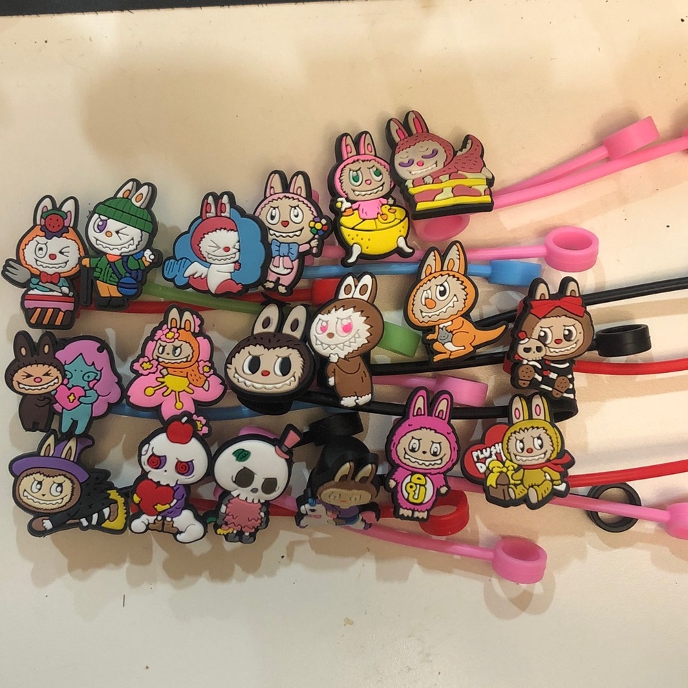 Little Monsters Silicon Straw Cover for tumblers (set 17)